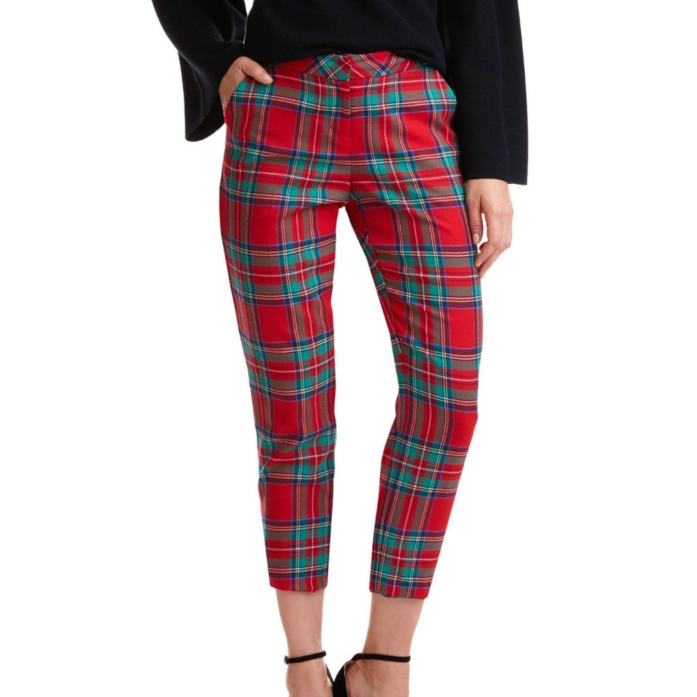 Vineyard Vines Red Plaid Ankle Pants Size 4